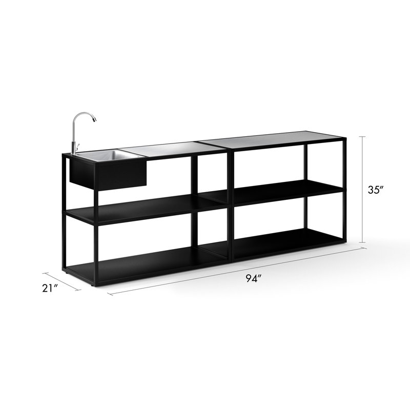 Veradek Outdoor Kitchen Series 2Piece Modular Kitchen with Sink